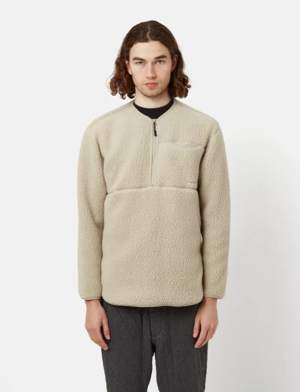 Snow Peak Thermal Boa Fleece Pullover - Beige sold by Article London