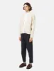 Universal Works Pleated Track Pant (Relaxed) - Navy Blue Check sold by Article London