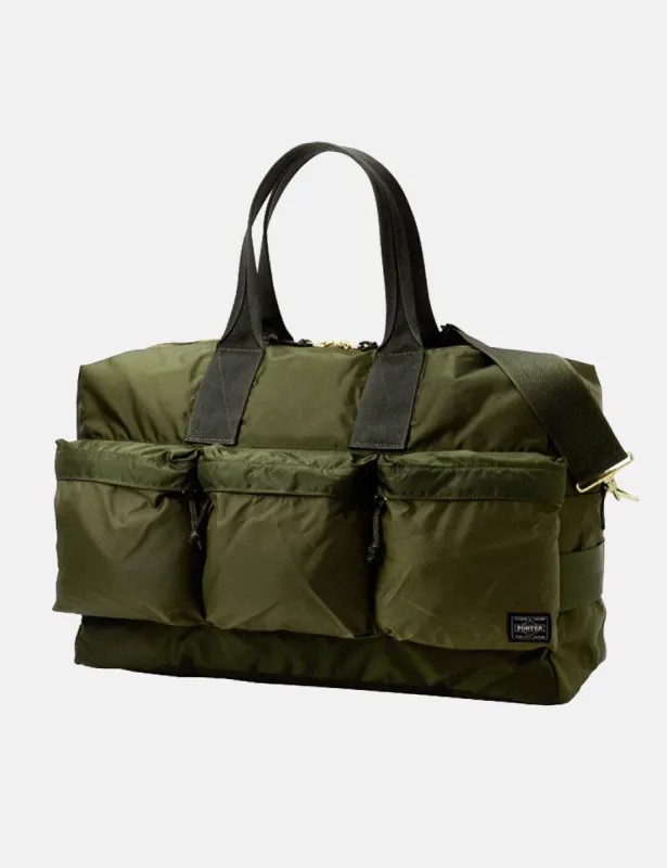 Porter Yoshida & Co Force 2 Way Duffle Bag - Olive Drab sold by Article London