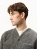 Universal Works Cardigan (Wool Fleece) - Grey Marl sold by Article London