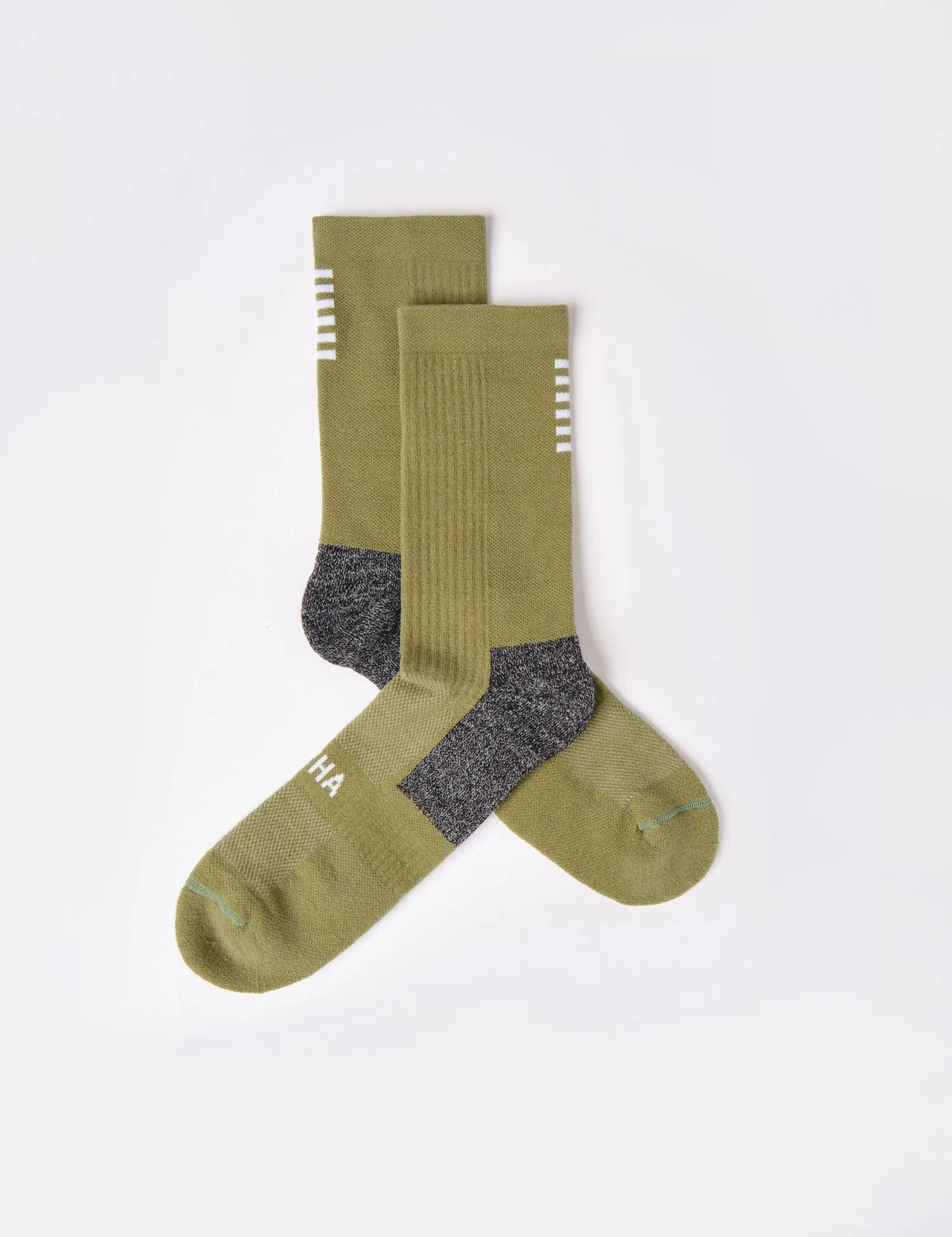 Rapha Pro Team Winter Socks - Olive Green/White sold by Article London product image thumbnail 3