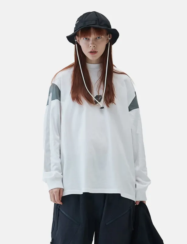 GOOPiMADE VI-G05T "Silent Fern" Long Sleeve Graphic T-Shirt - White sold by Article London