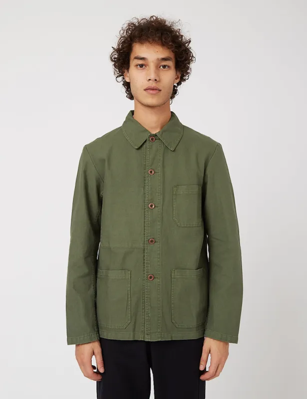 Vetra French Workwear Jacket 5-Short (Cotton Drill) - Jade Green sold by Article London