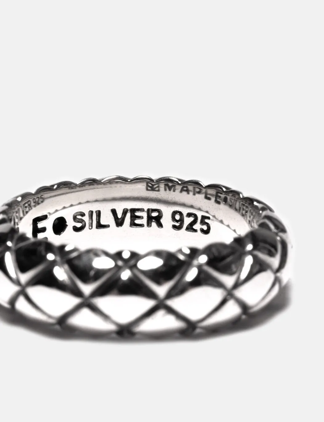 Maple Quilted Band Ring - Silver 925 sold by Article London product image thumbnail 3