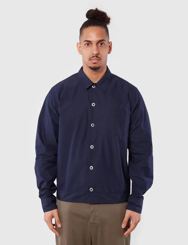 Universal Works Uniform Shirt - Navy Blue sold by Article London