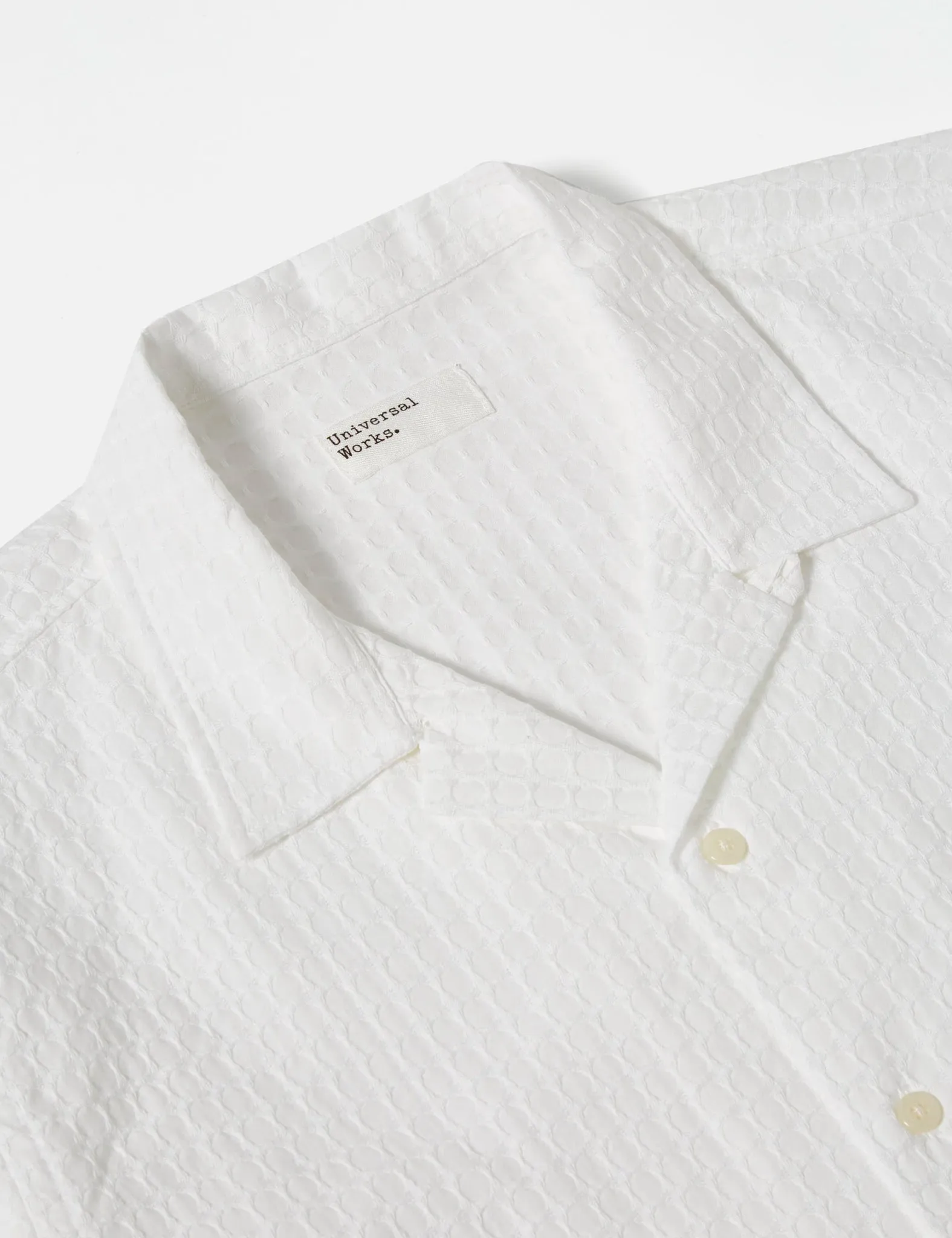 Universal Works Road Shirt (Delos Cotton) - White sold by Article London product image thumbnail 5