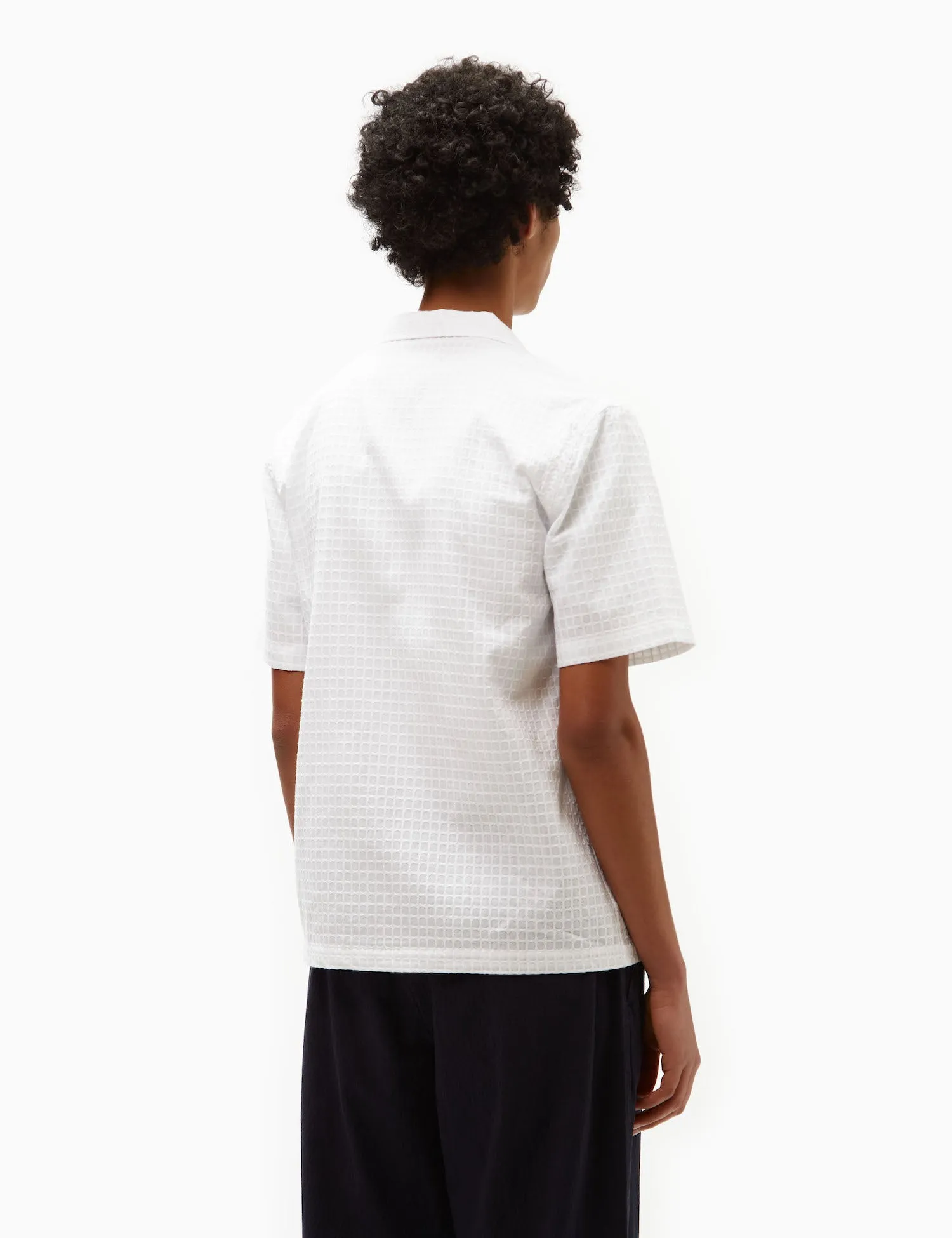 Universal Works Road Shirt (Delos Cotton) - White sold by Article London product image thumbnail 4
