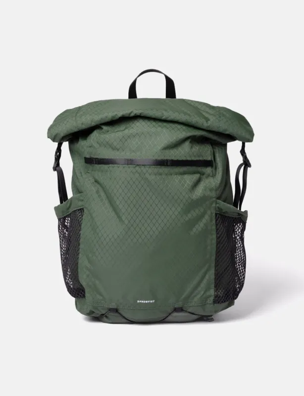 Sandqvist Nils Rolltop Backpack (Recycled) - Dawn Green sold by Article London