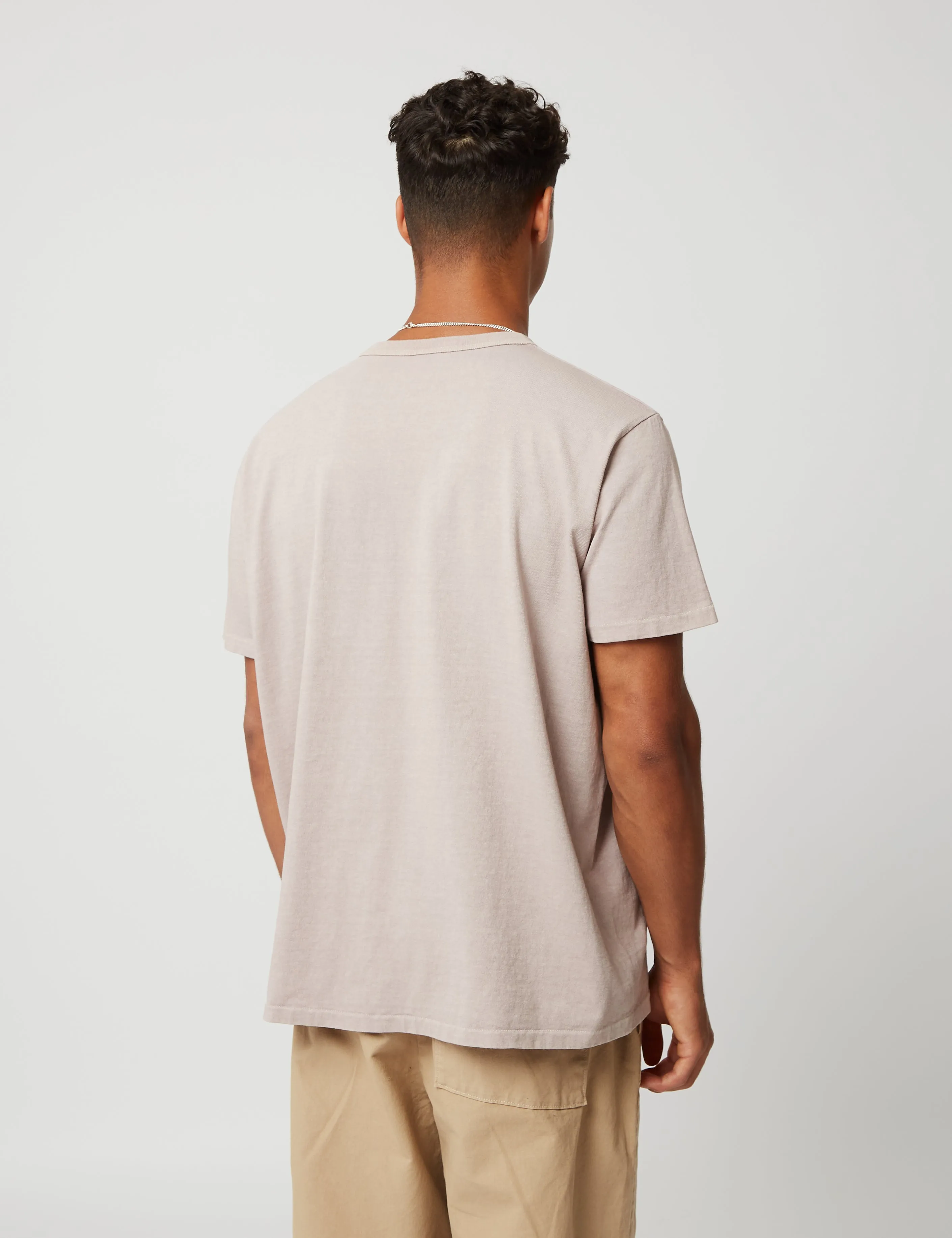 Velva Sheen Pigment Dyed USA Made Pocket T-Shirt - Mauve Purple sold by Article London product image thumbnail 3