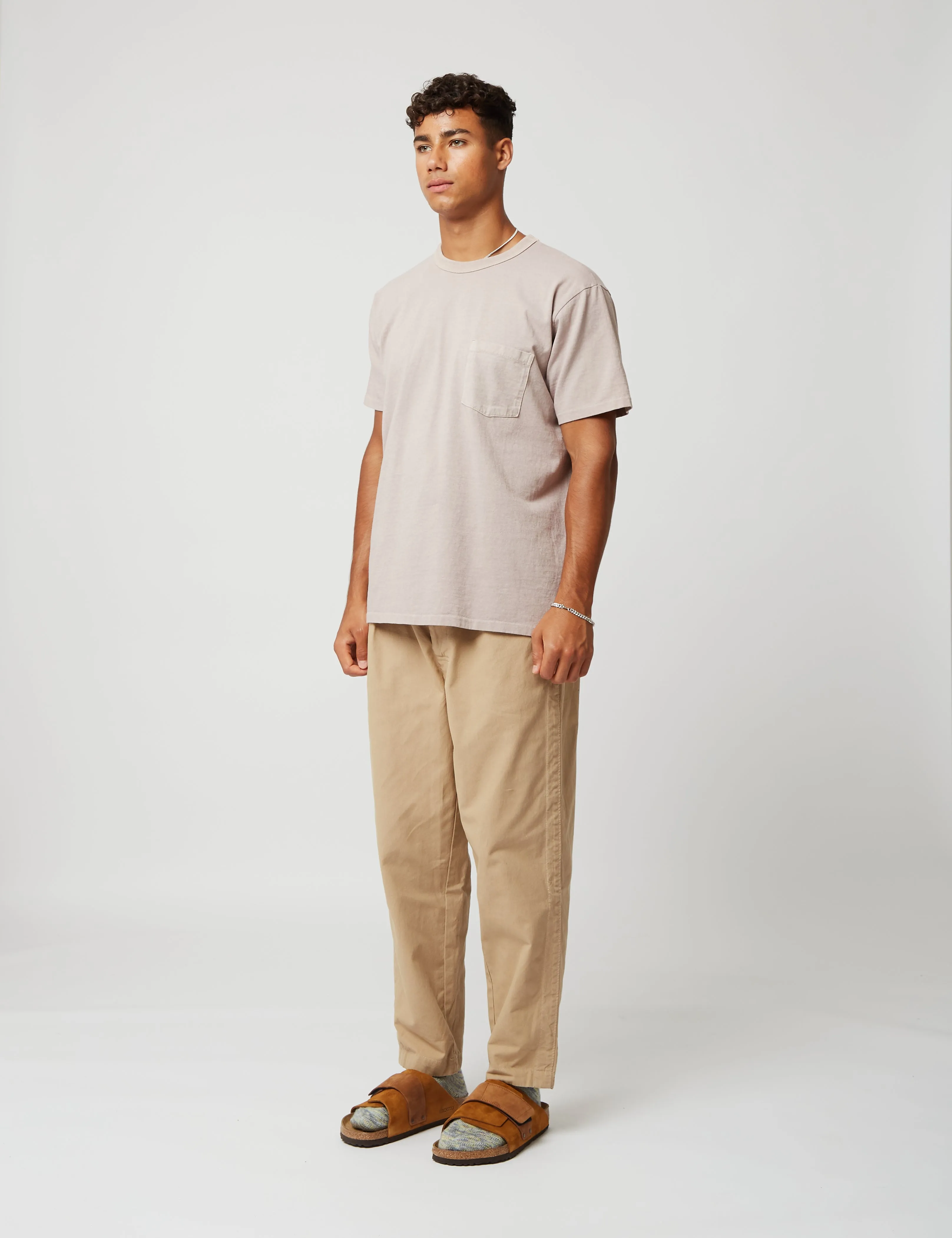 Velva Sheen Pigment Dyed USA Made Pocket T-Shirt - Mauve Purple sold by Article London product image thumbnail 4