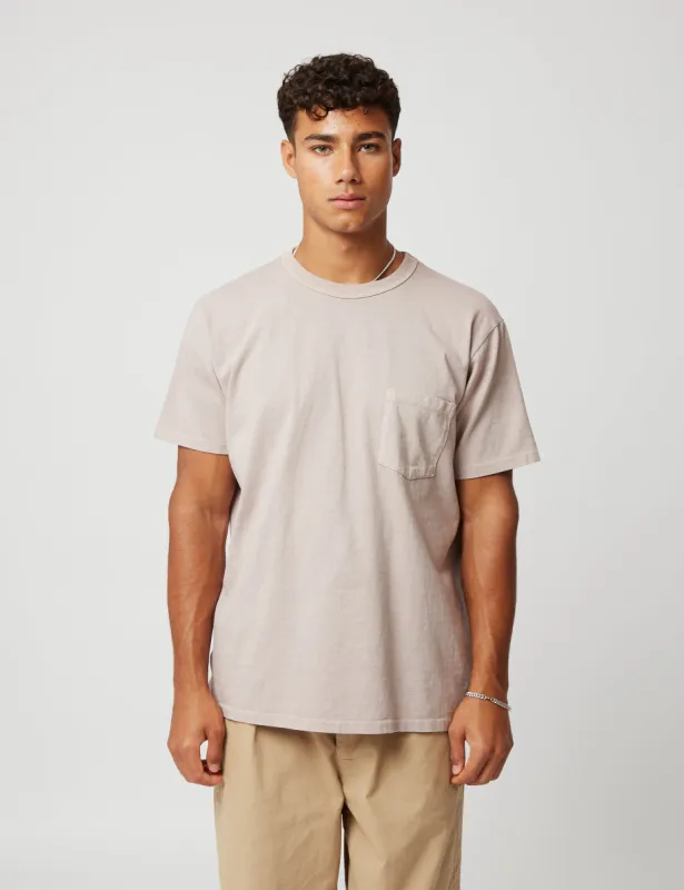 Velva Sheen Pigment Dyed USA Made Pocket T-Shirt - Mauve Purple sold by Article London