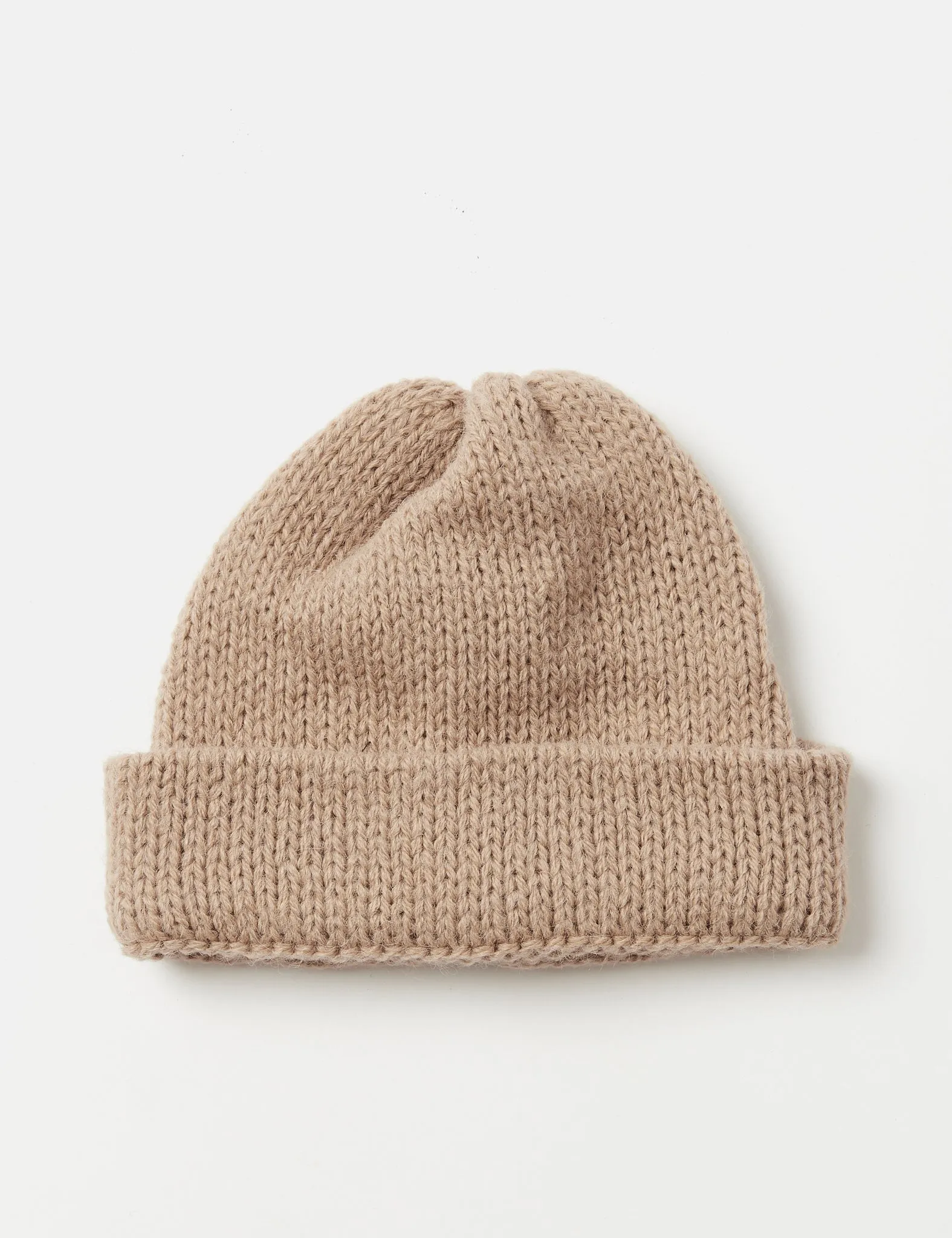 Universal Works Short Watch Beanie Hat - Camel Brown sold by Article London