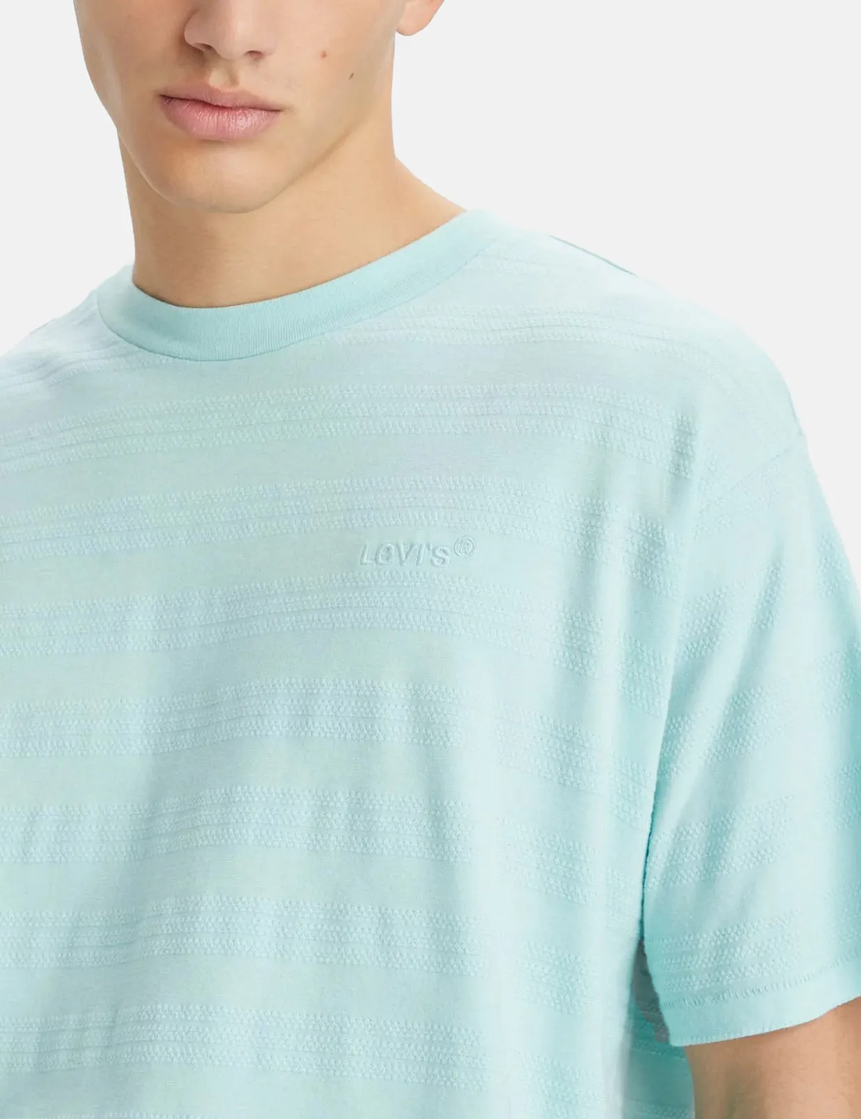 Levis Red Tab Vintage T-Shirt - Popcorn Jacquard Pastel Turquoise sold by Article London product image thumbnail 2