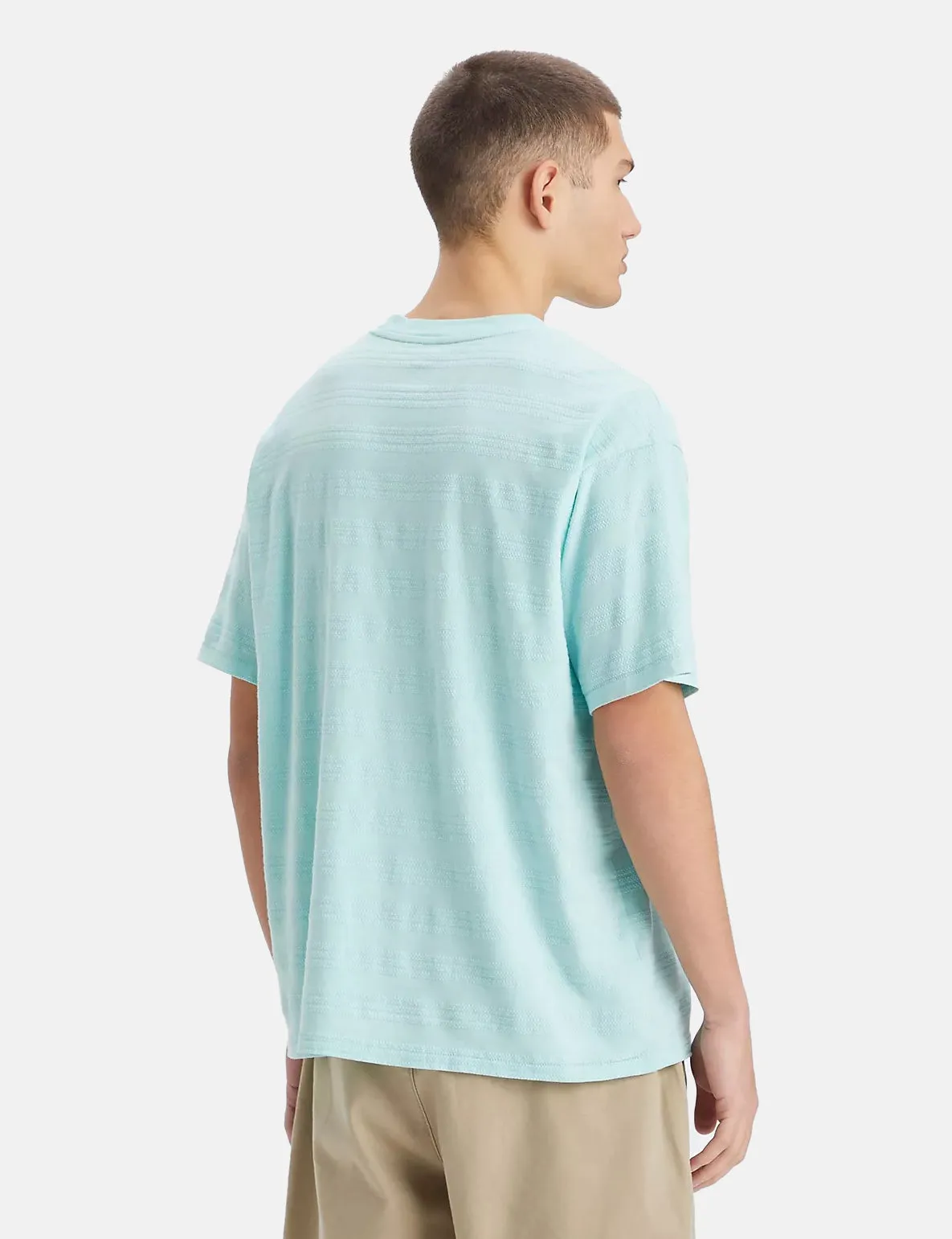 Levis Red Tab Vintage T-Shirt - Popcorn Jacquard Pastel Turquoise sold by Article London product image thumbnail 3