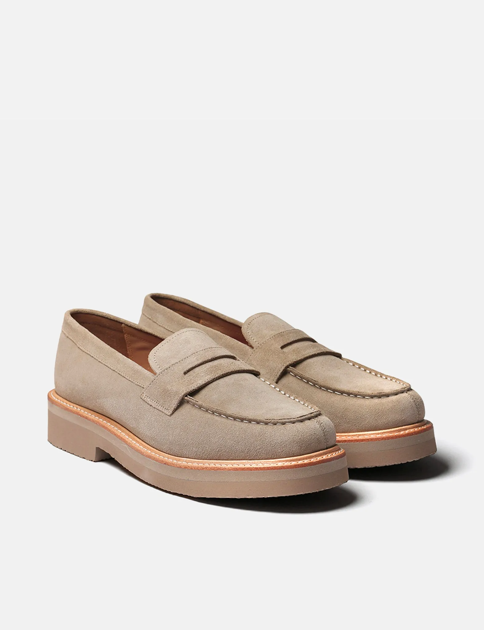 Grenson Peter Loafer (Suede Leather) - Natural Sand sold by Article London product image thumbnail 2