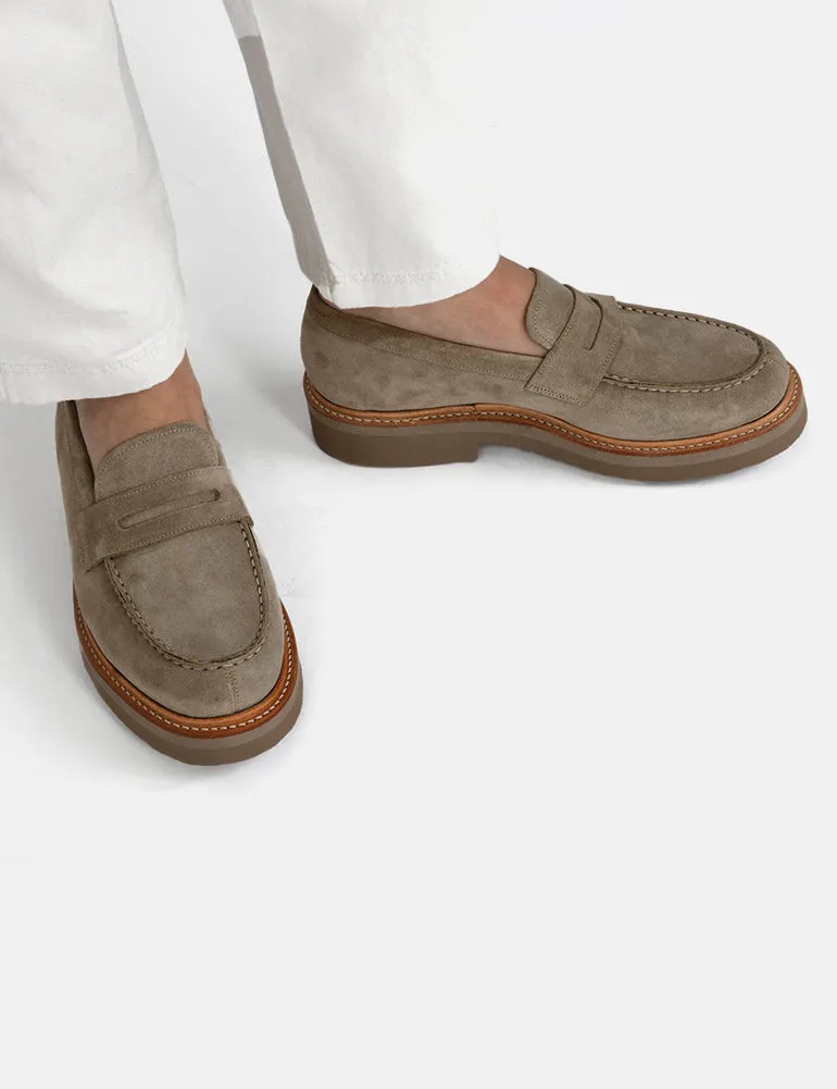 Grenson Peter Loafer (Suede Leather) - Natural Sand sold by Article London product image thumbnail 4