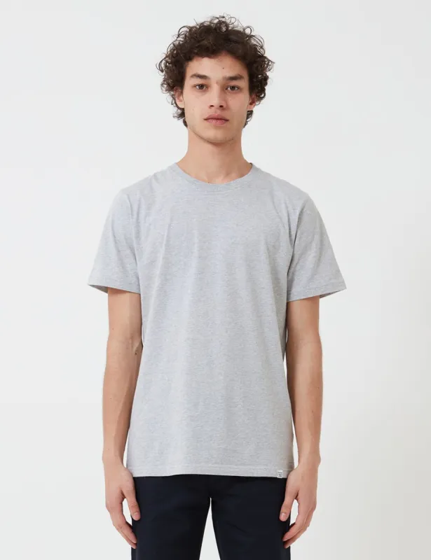 Norse Projects Niels  Standard T-Shirt (Organic Cotton) - Light Grey Heather sold by Article London