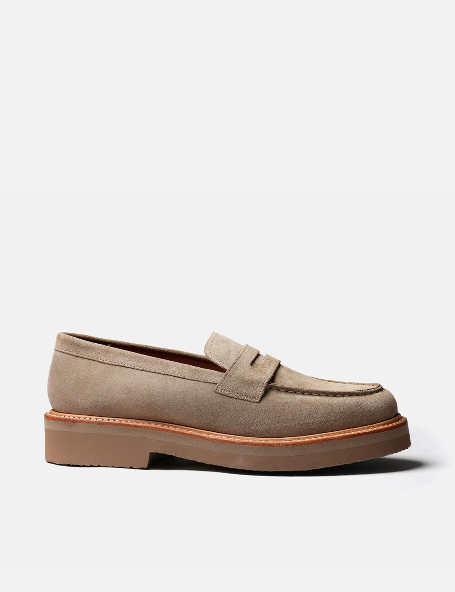 Grenson Peter Loafer (Suede Leather) - Natural Sand sold by Article London