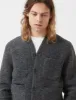 Universal Works Cardigan (Wool Fleece) - Charcoal Grey sold by Article London
