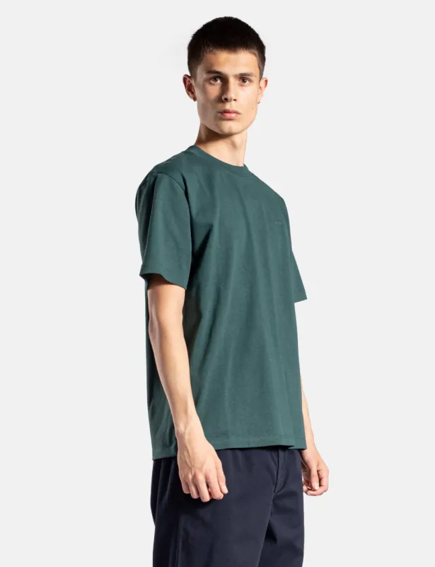 Norse Projects Johannes Heavy Logo T-Shirt - Varsity Green sold by Article London