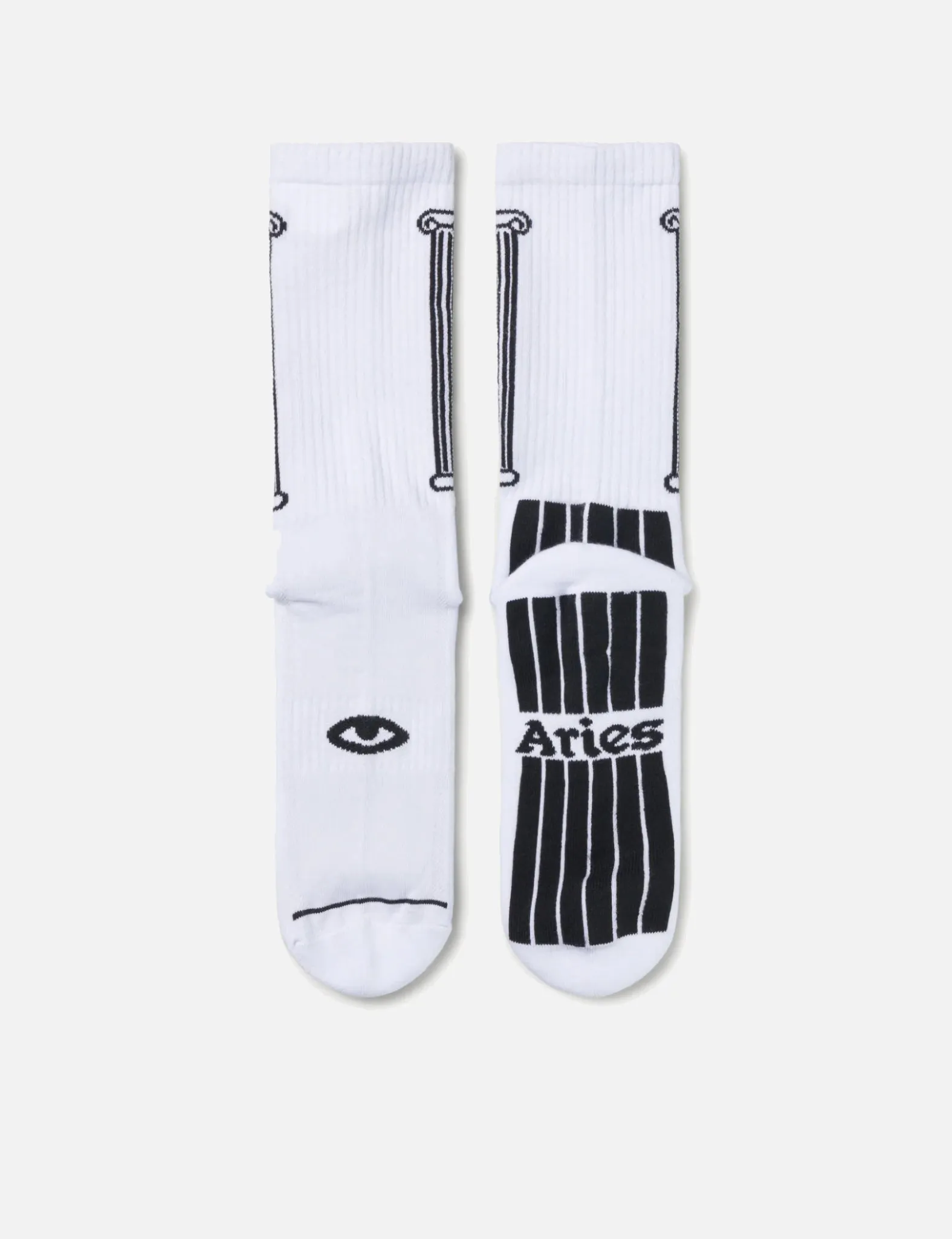 Aries Column Socks - White sold by Article London product image thumbnail 4