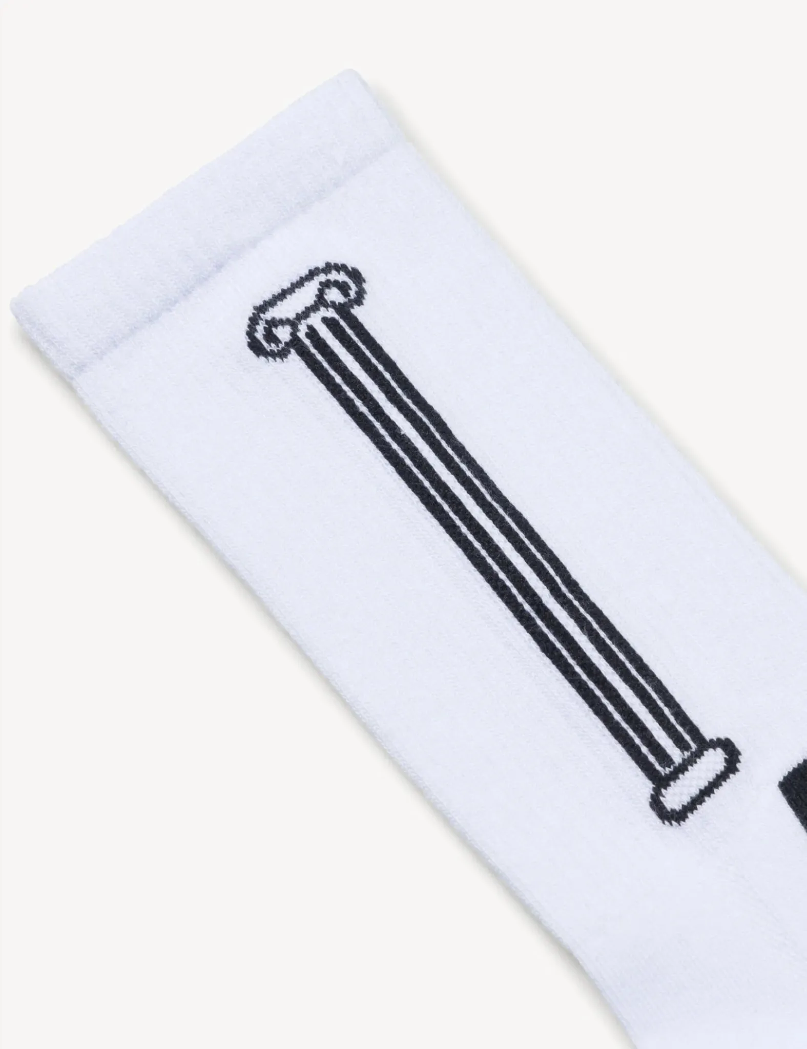 Aries Column Socks - White sold by Article London product image thumbnail 5