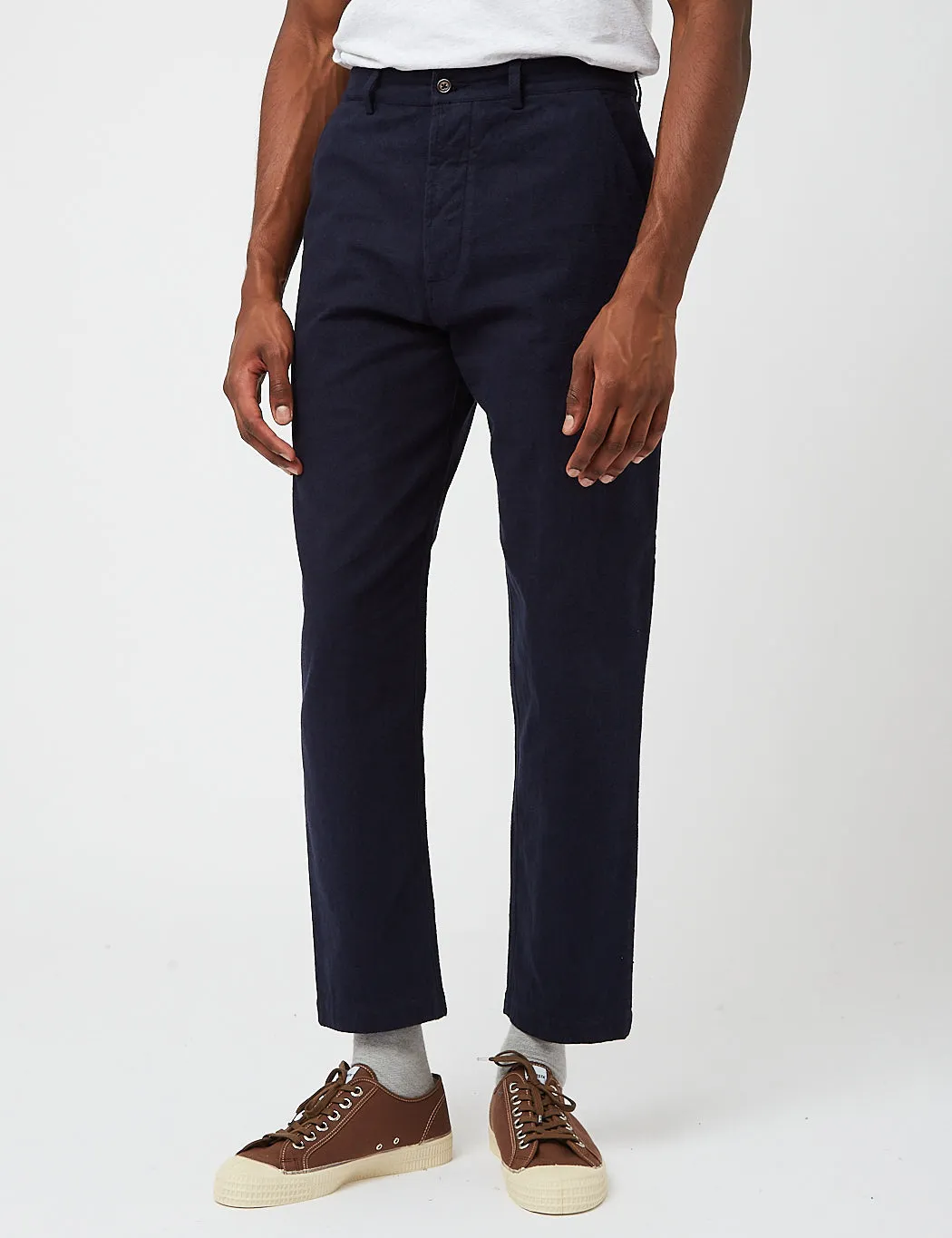 Universal Works Military Chino (Nebraska Cotton) - Navy Blue sold by Article London product image thumbnail 4