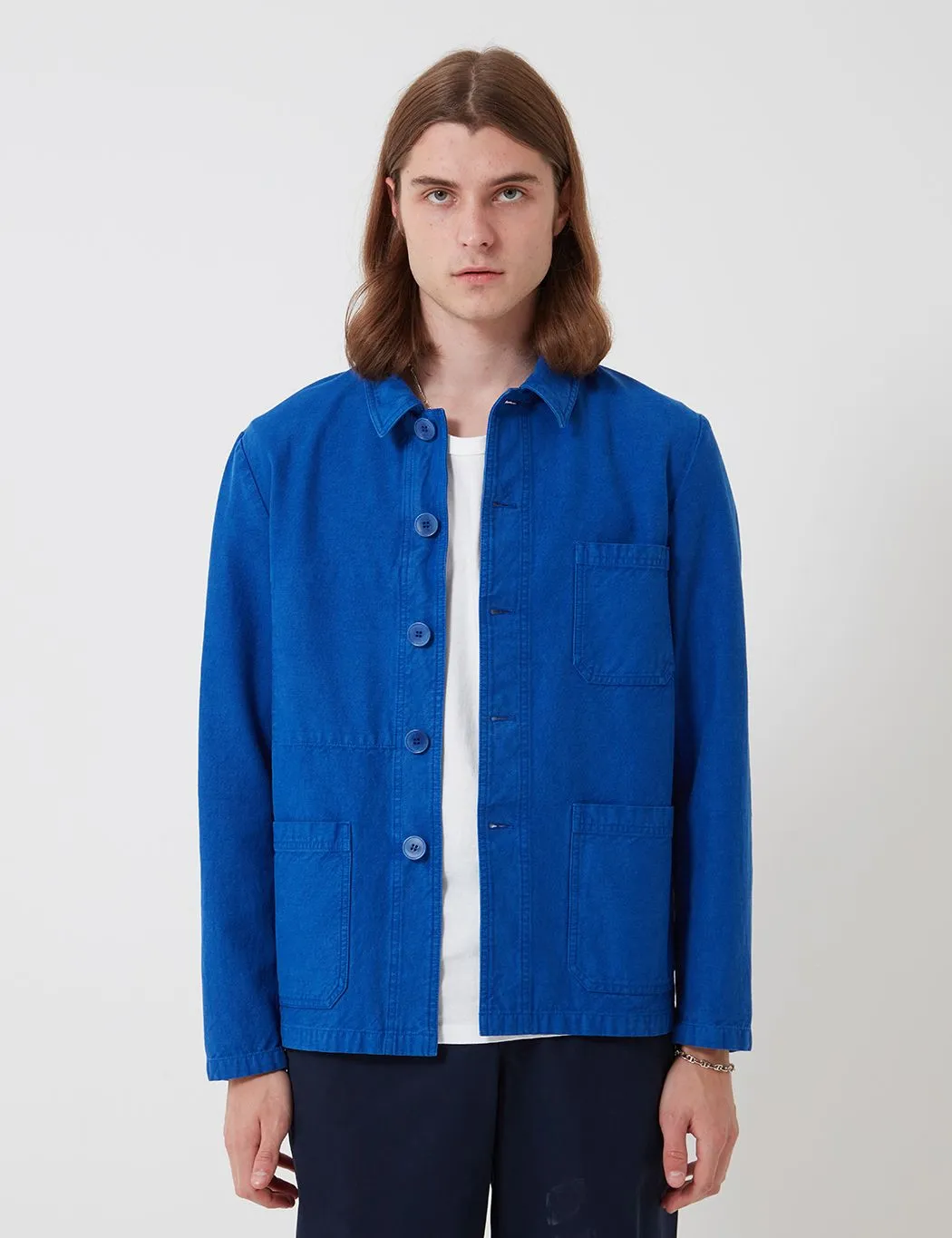 Bhode Chore Workwear Jacket - Buggati Blue (Overdyed) sold by Article London product image thumbnail 3
