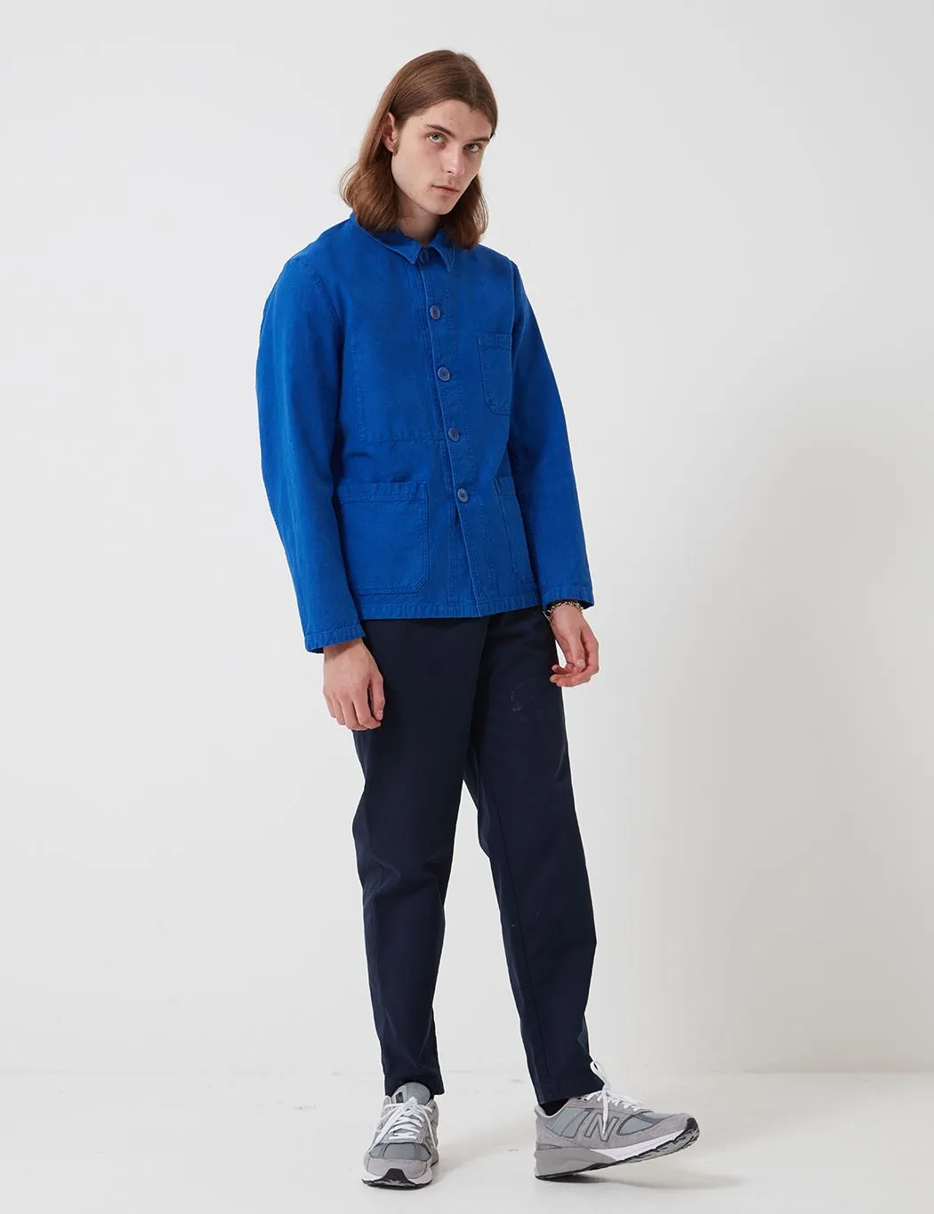 Bhode Chore Workwear Jacket - Buggati Blue (Overdyed) sold by Article London product image thumbnail 4