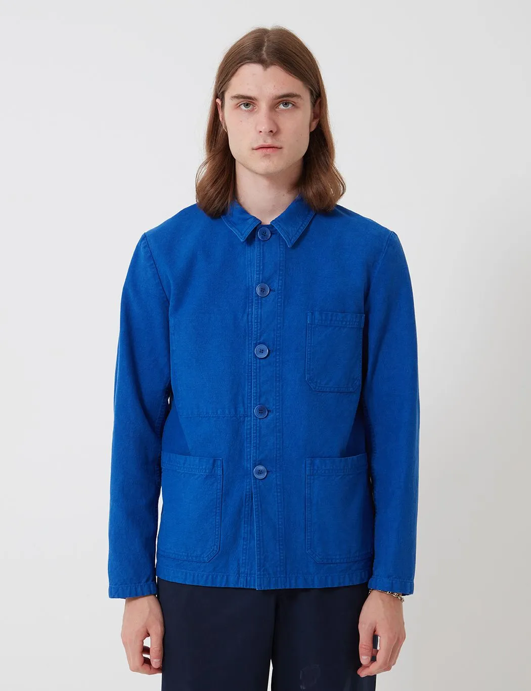 Bhode Chore Workwear Jacket - Buggati Blue (Overdyed) sold by Article London