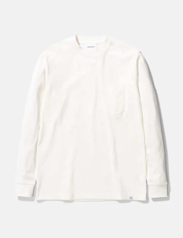 Norse Projects Johannes Pocket Long Sleeve T-Shirt - Ecru made by Norse Projects