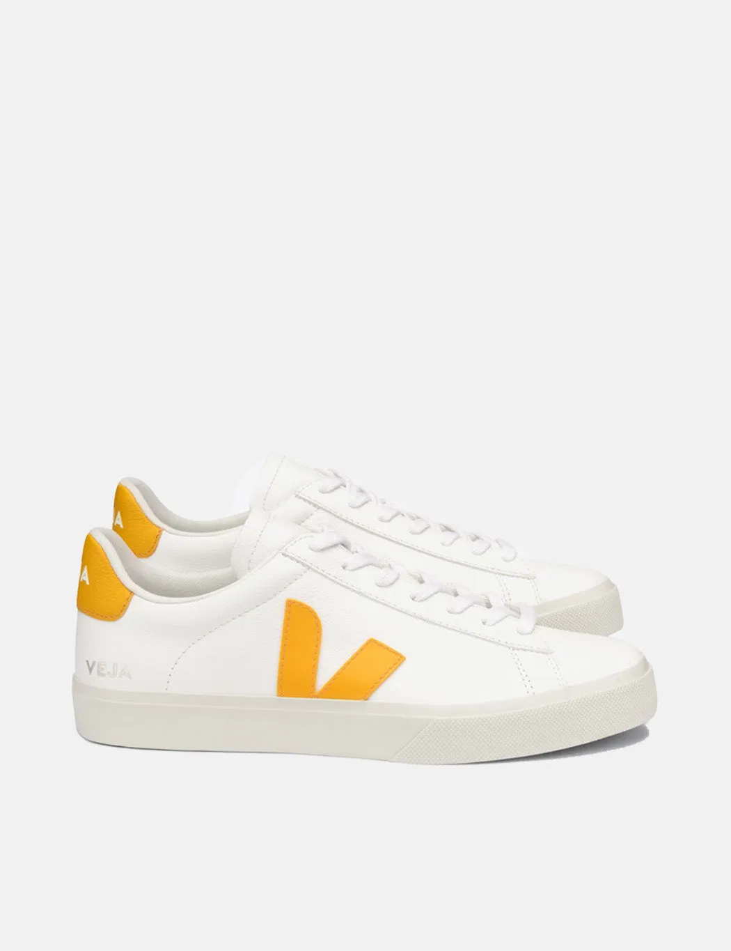 Veja Campo Trainers (Chromefree Leather) - Extra White/Ouro sold by Article London