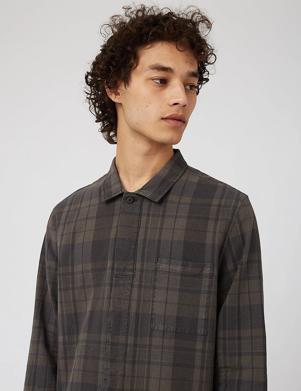Folk Patch Shirt (Multi Check) - Soft Black sold by Article London product image thumbnail 2
