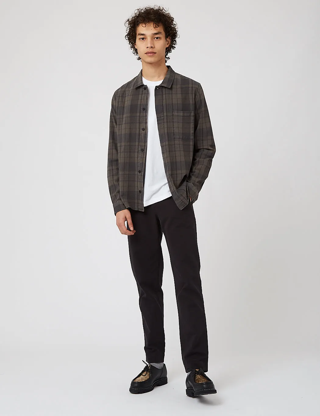 Folk Patch Shirt (Multi Check) - Soft Black sold by Article London product image thumbnail 3