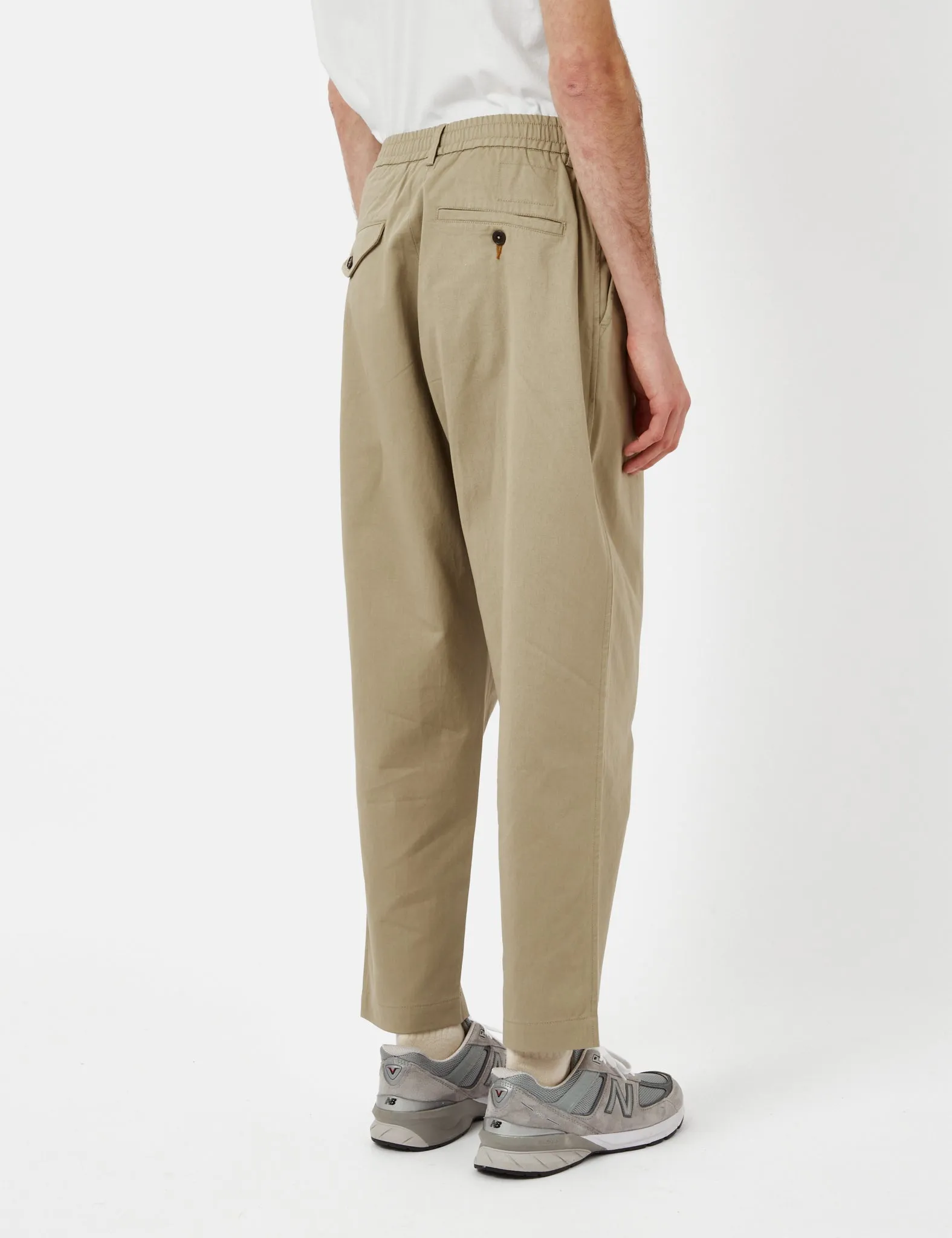 Universal Works Pleated Track Pant (Relaxed) - Stone Grey sold by Article London product image thumbnail 4