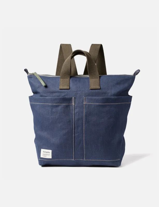 Ally Capellino Margent Farm Hemp Rucksack - Dark Navy Blue sold by Article London