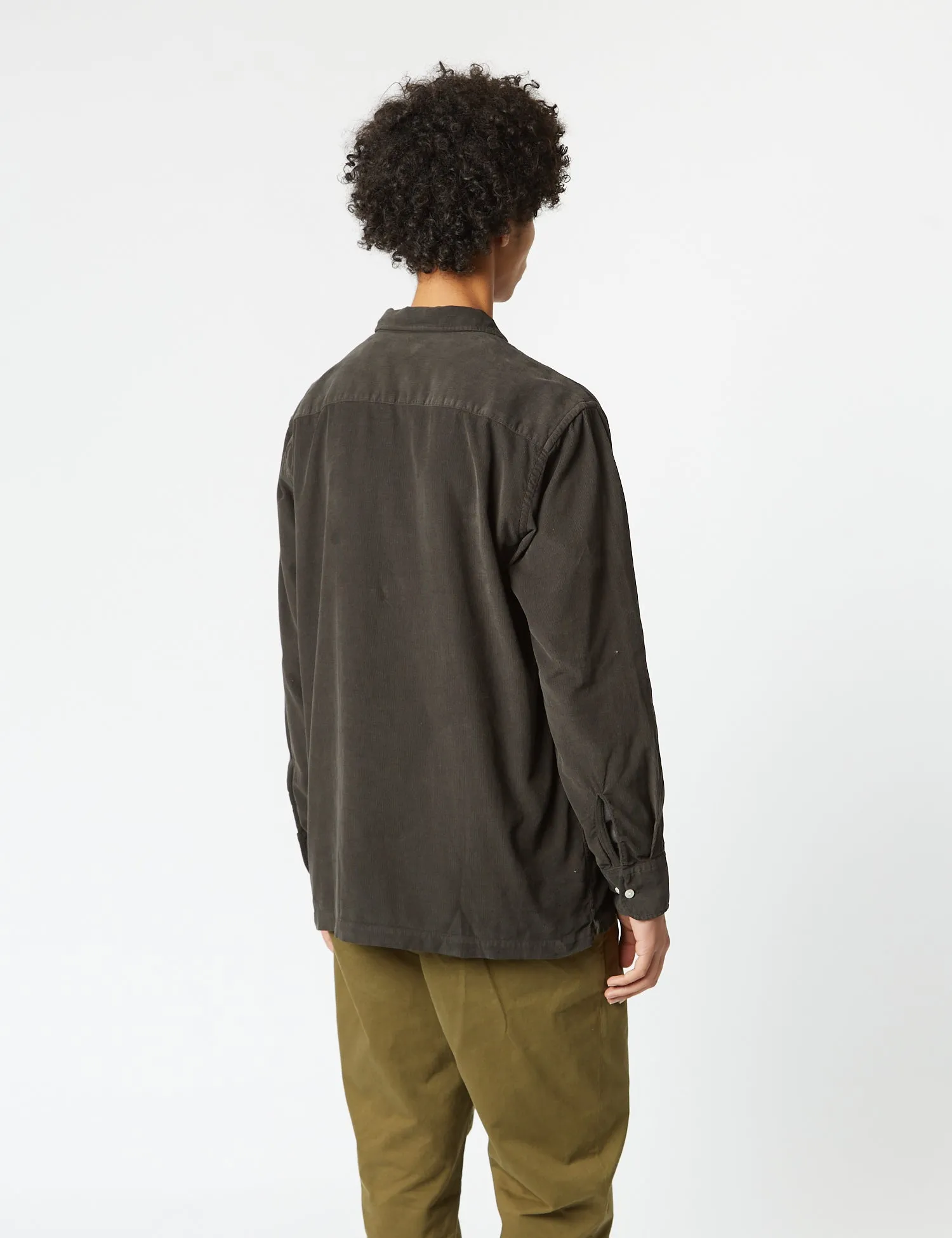 Universal Works Pullover Shirt (Cord) - Licorice Black sold by Article London product image thumbnail 4