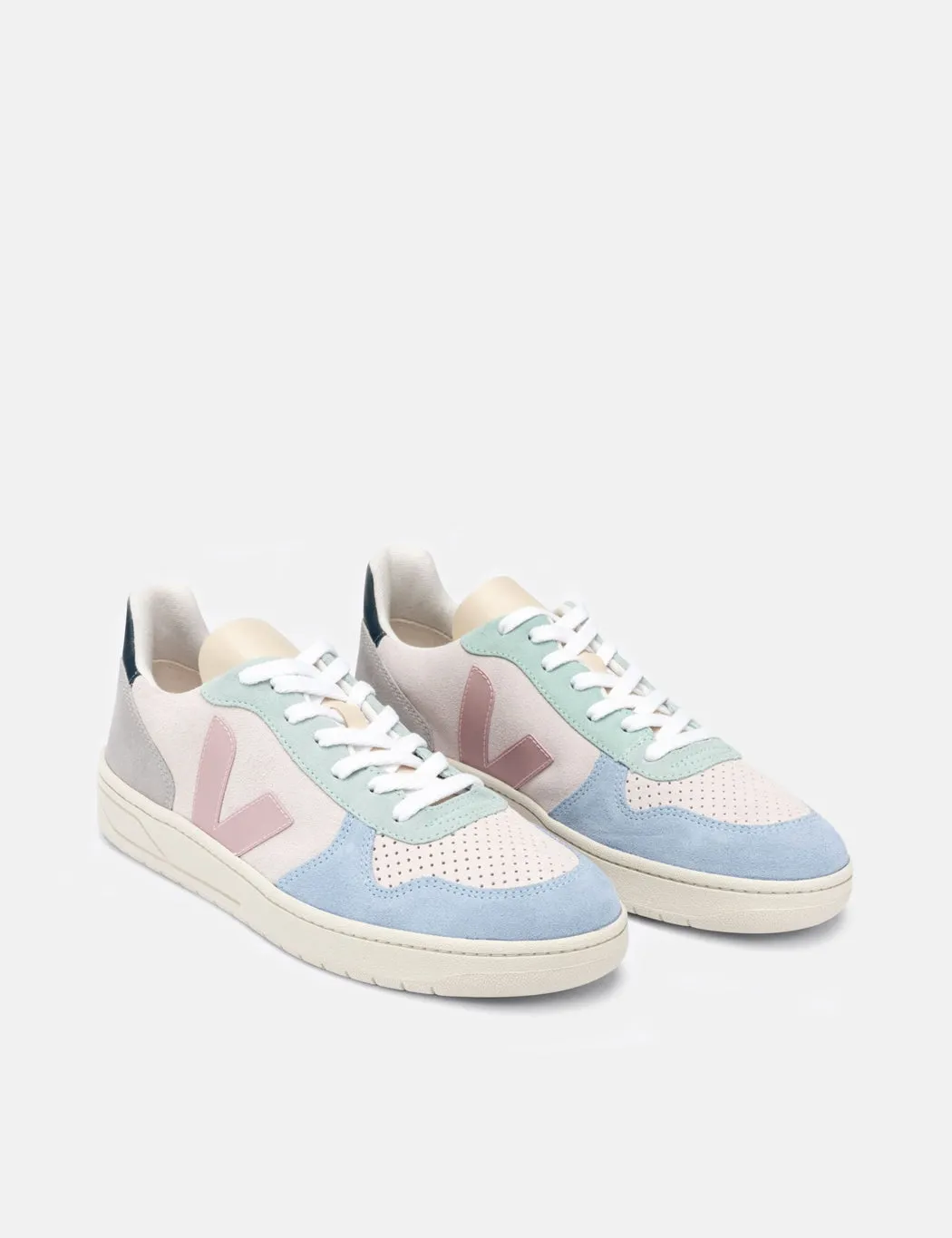 Womens Veja V-10 Suede - Multico/Natural/Babe sold by Article London product image thumbnail 4