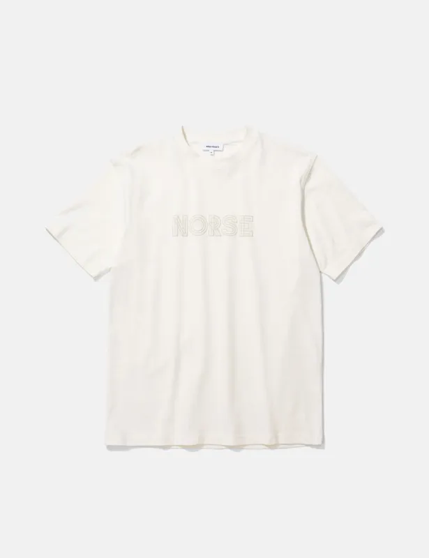 Norse Projects Johannes Norse Logo T-Shirt - Ecru sold by Article London