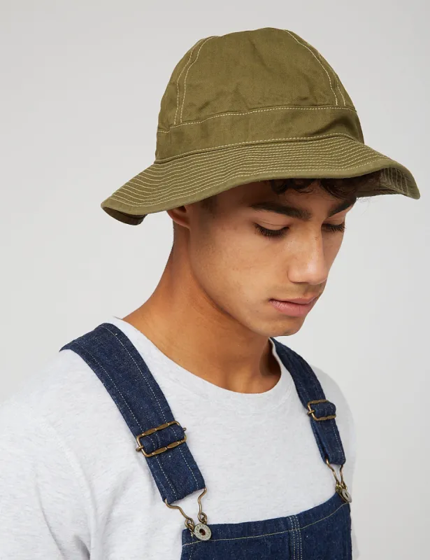 orSlow US Navy Herringbone Military Hat - Green sold by Article London