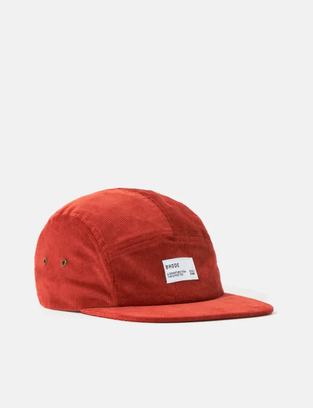 Bhode 5-Panel Cap (Cord) - Terracotta sold by Article London