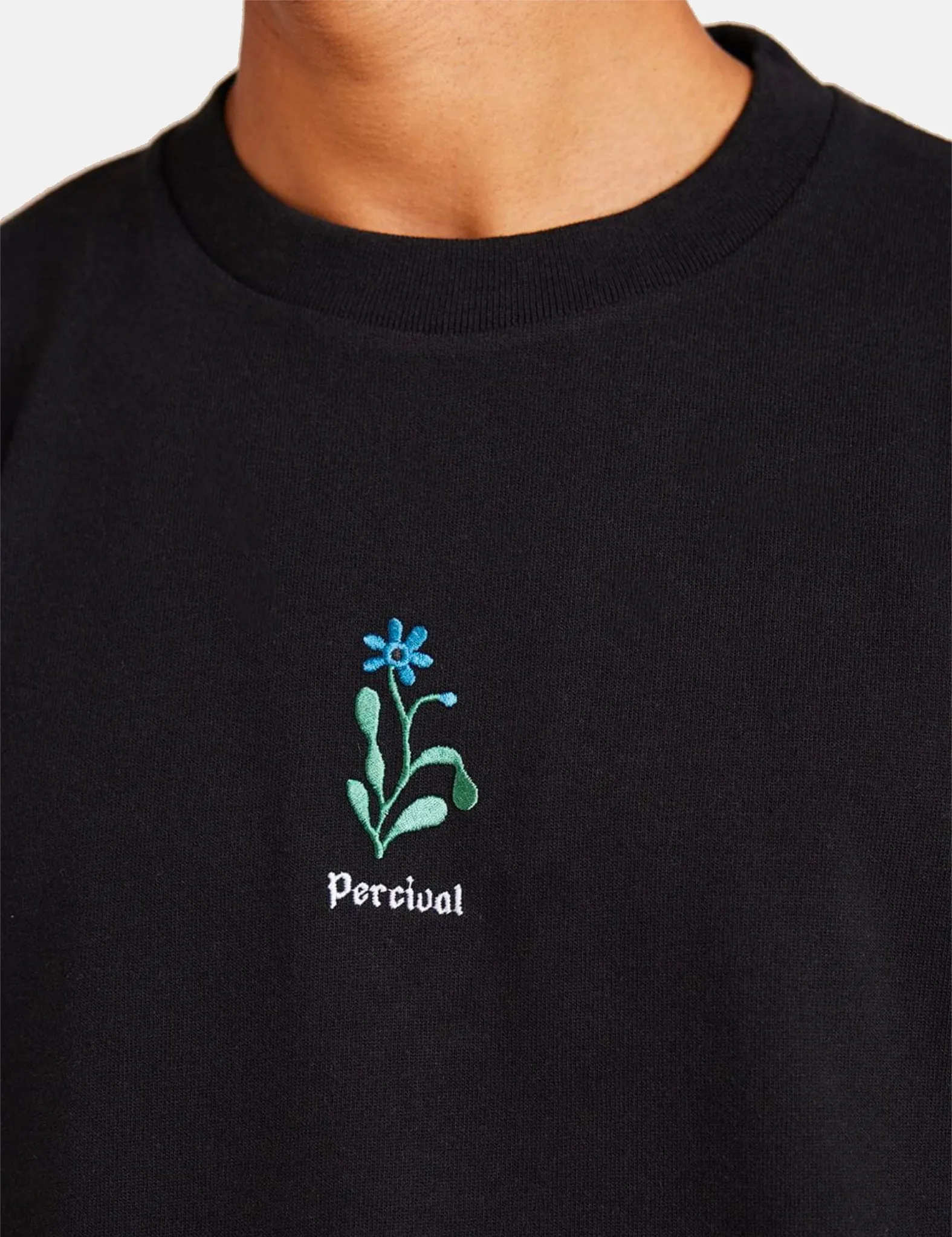 Percival x Sophy Hollington P T-Shirt - Black sold by Article London product image thumbnail 3