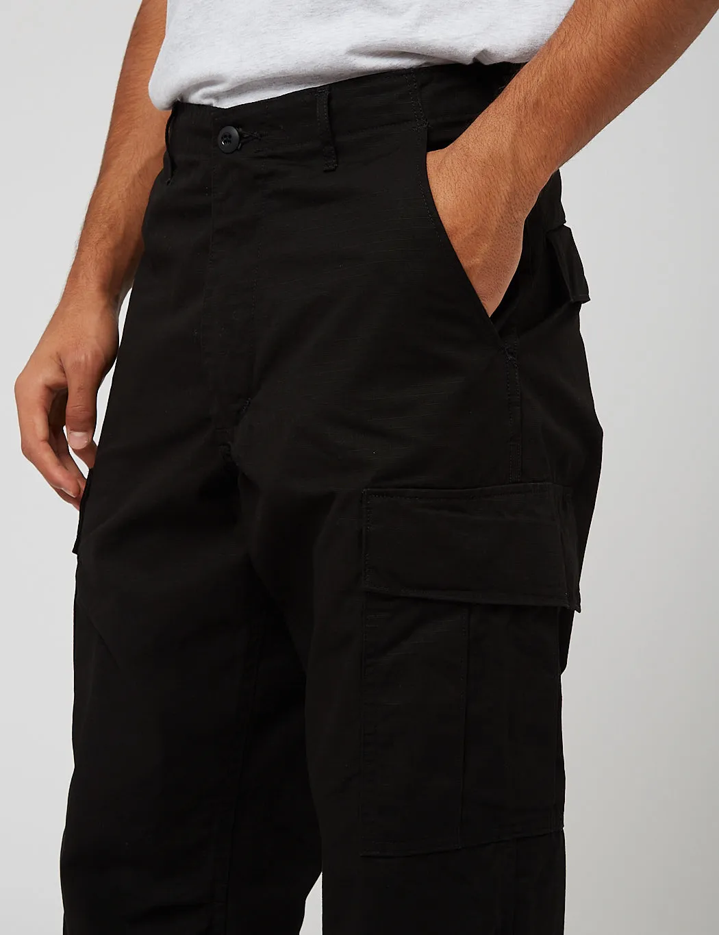 美品 orSlow VINTAGE FIT CARGO PANTS ブラック S orSlow Vintage Fit 6 Pocket Cargo Pant - Black | Parallel