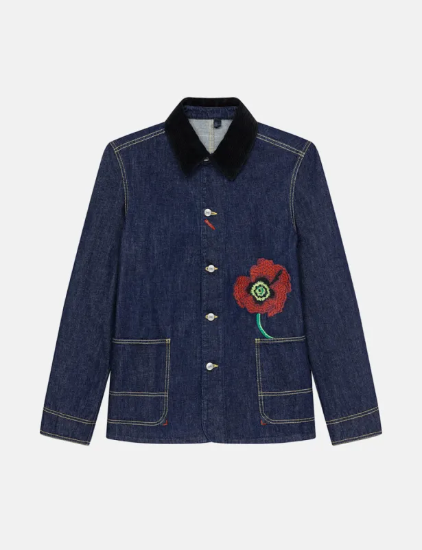 Kenzo 'Poppy' Workwear Denim Jacket - Ink Blue sold by Article London