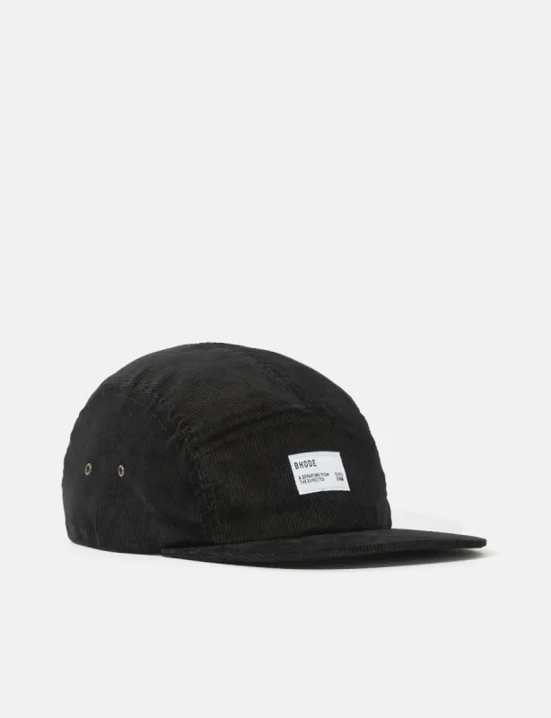 Bhode 5-Panel Cap (Cord) - Black sold by Article London