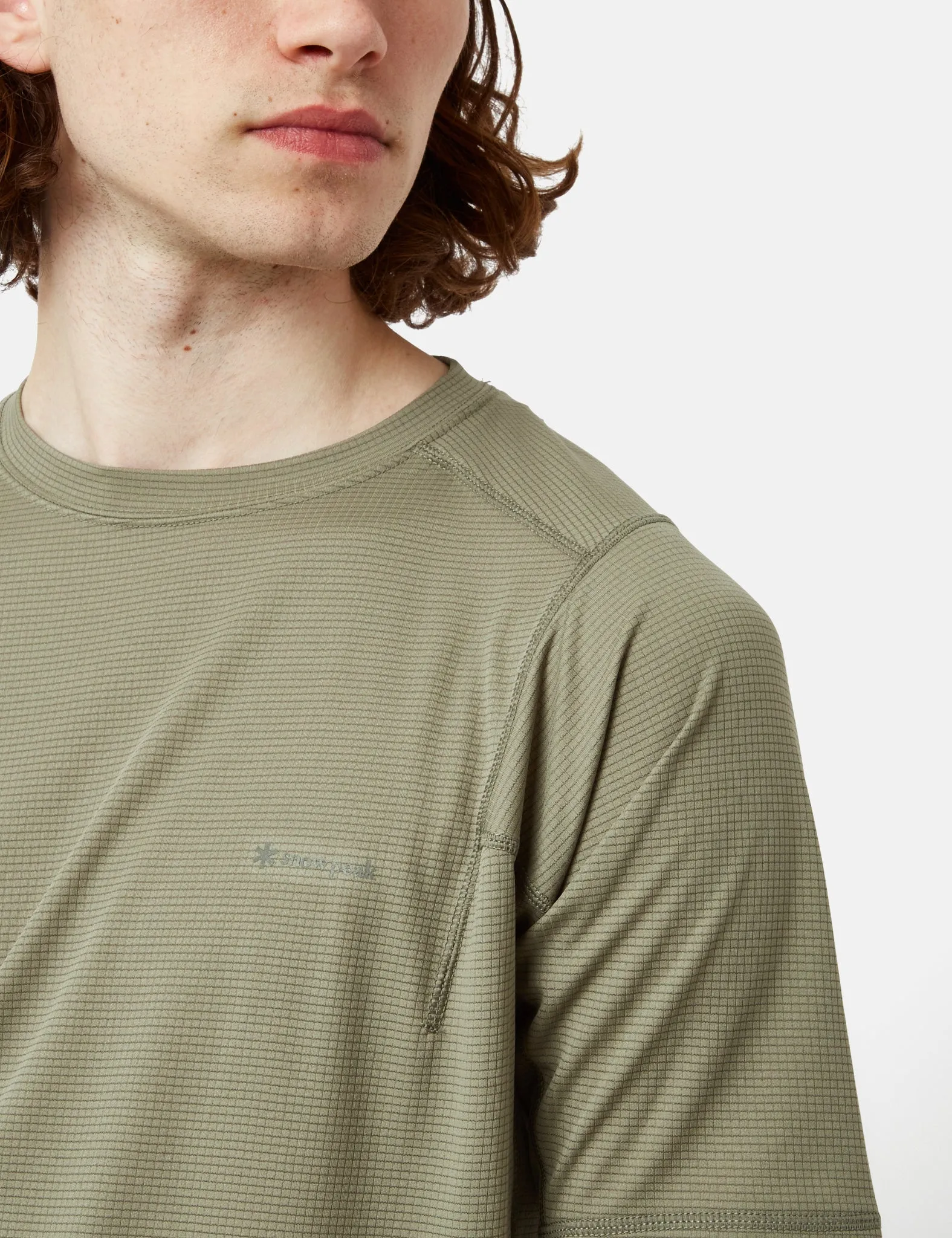Snow Peak Power Dry T-Shirt - Khaki Brown sold by Article London product image thumbnail 2