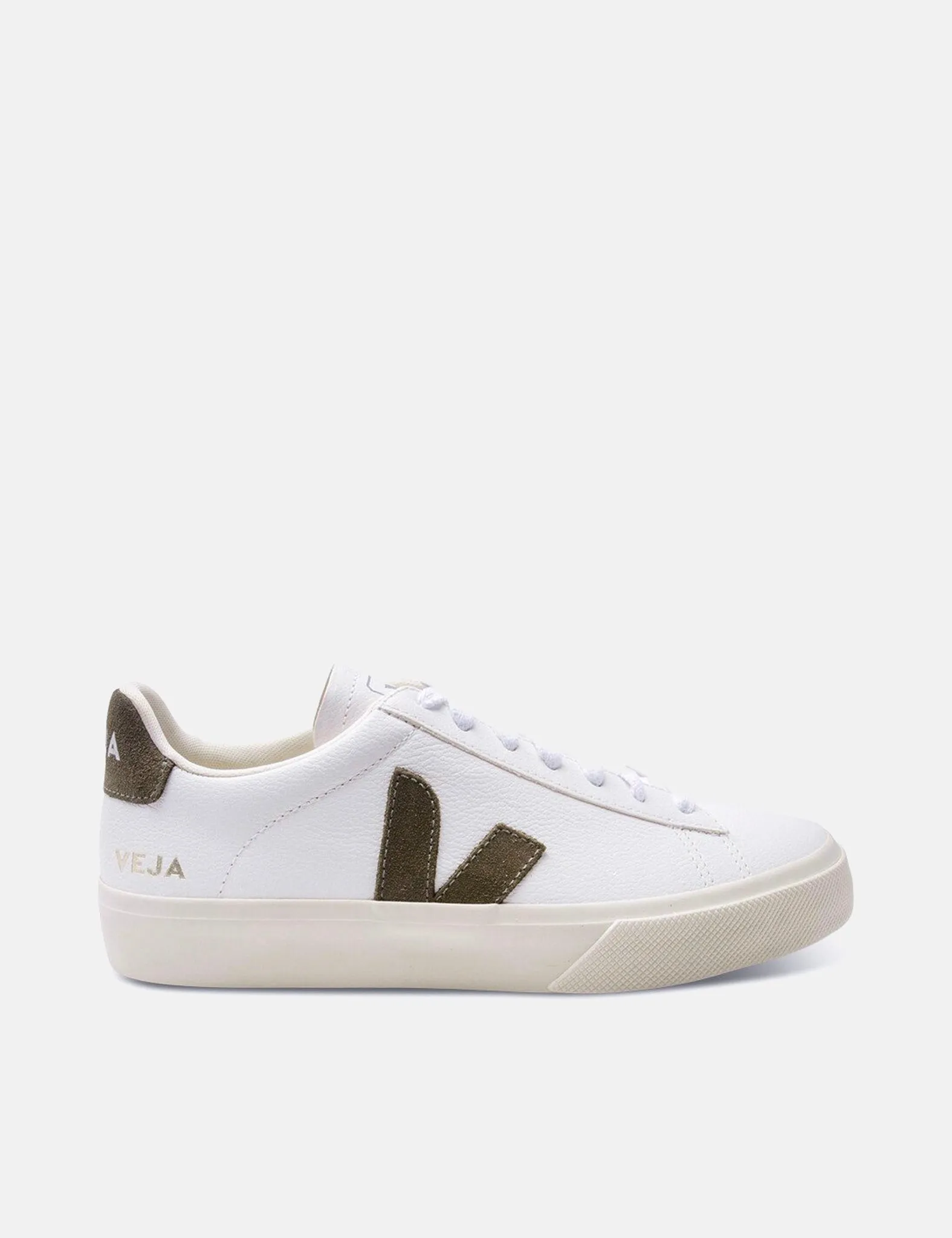 Womens Veja Campo (Chrome Free) Trainers - Extra White/Khaki sold by Article London