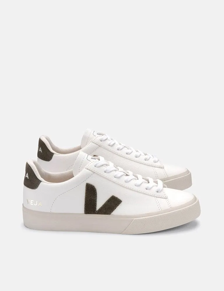 Womens Veja Campo (Chrome Free) Trainers - Extra White/Khaki sold by Article London product image thumbnail 2