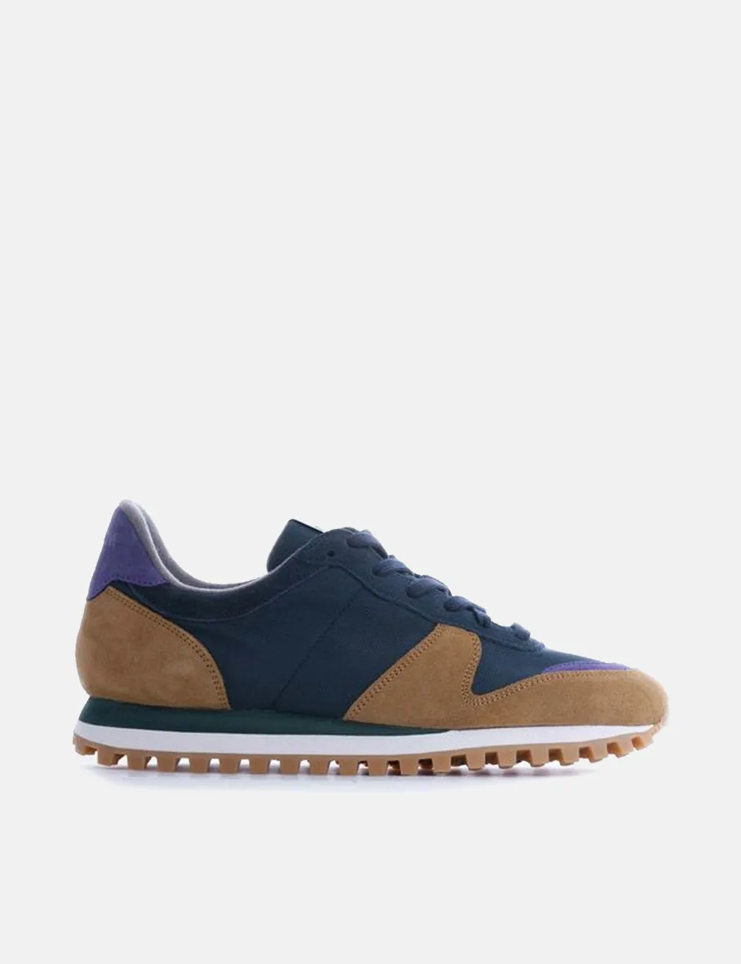 Novesta Marathon Trail Trainers (Leather) - Navy Blue/Camel sold by Article London