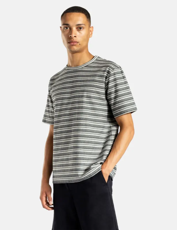Norse Projects Johannes Reversed Mini Stripe - Dark Navy Blue sold by Article London